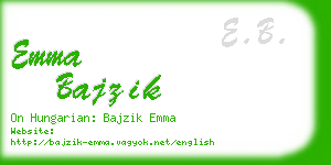 emma bajzik business card